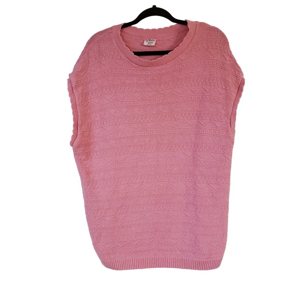 Aileen too Knit sweater vest‎ size 20w scalloped neckline and sleeve oversized